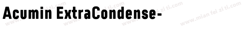 Acumin ExtraCondense字体转换